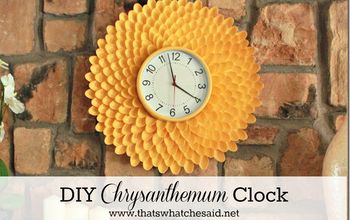 chrysanthemum clock or mirrors made with spoons!