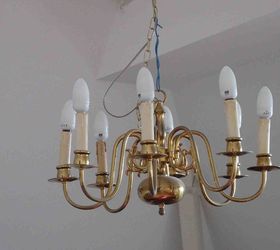 chandelier makeover, lighting, repurposing upcycling, Before