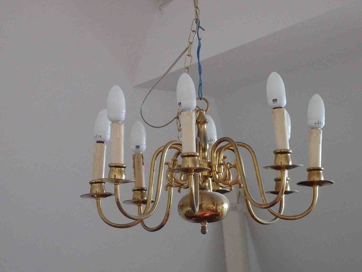 chandelier makeover, lighting, repurposing upcycling, Before