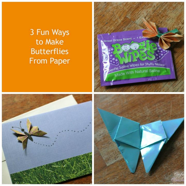 making butterflies with paper 3 styles, crafts, 3 different ways to make butterflies with paper