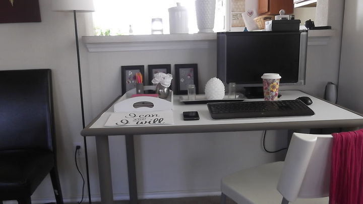ikea desk makeover, chalk paint, craft rooms, painted furniture, After