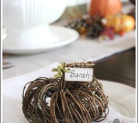fall table decorations, thanksgiving decorations, Pumpkin grapevine For more details please visit