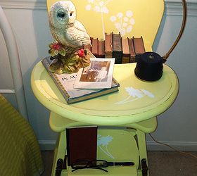 re purposed high chair night stand, painted furniture, repurposing upcycling
