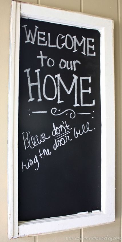 front porch diy chalkboard, chalkboard paint, crafts, painting, repurposing upcycling