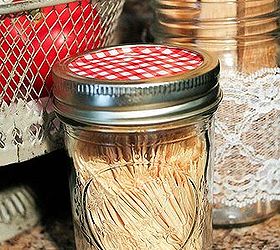 mason jar toothpick dispenser, mason jars, repurposing upcycling, Looks great on your kitchen counter