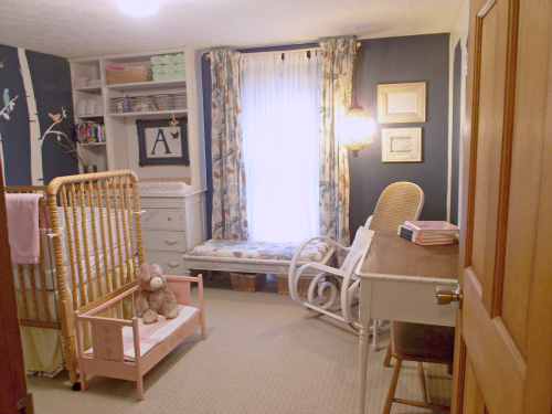 girls nursery reveal, bedroom ideas, home decor, funky blue girls nursery