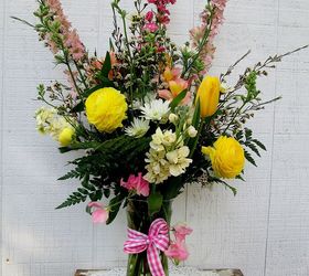 diy april showers gathering vase bouquet, flowers, gardening, home decor, April Showers Gathering Vase Bouquet