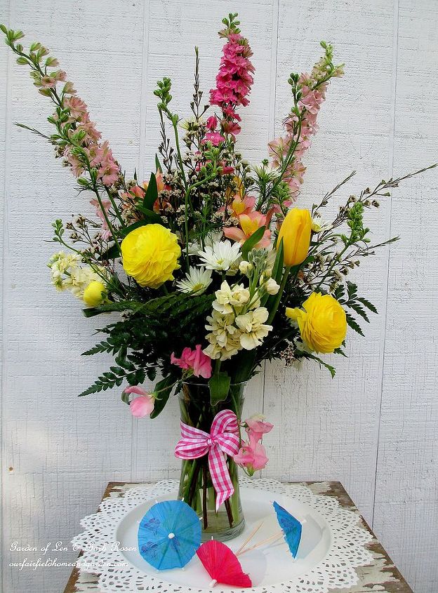 diy april showers gathering vase bouquet, flowers, gardening, home decor, April Showers Gathering Vase Bouquet