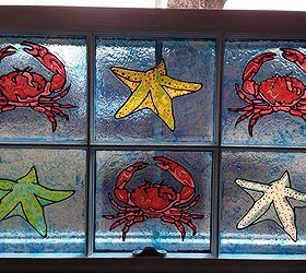 old window turned into faux stain glass, crafts, repurposing upcycling