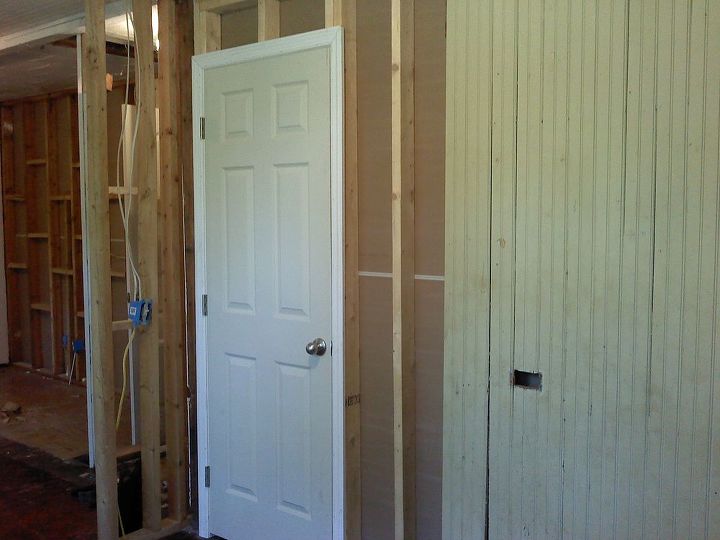 our progress on the room remodel, doors, home improvement, Doors temp installed for fit