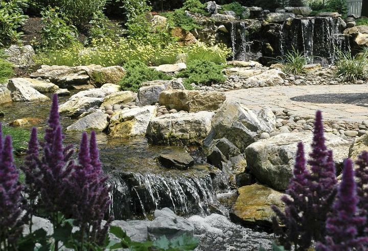 recirculating decorative water feature just like nature, decks, landscape, outdoor living, patio, ponds water features, Rainwater Harvesting