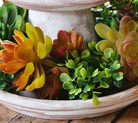 how to make a tiered clay pot centerpiece it s so easy, crafts, gardening, succulents, Turn the largest pot upside down and place on top of the largest tray Repeat with the smaller pot and then finish with smallest tray Add a candle for ambiance