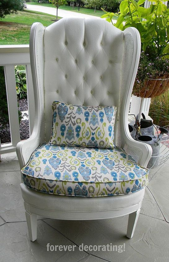 painted upholstered chair, painted furniture
