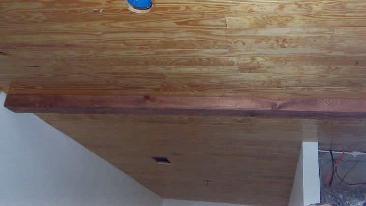 should my bamboo floor run parallel to my wood ceiling or across it, wood ceiling with out trim