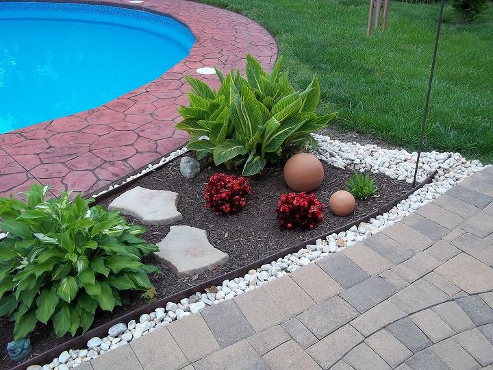 garden mulch beds mulch washing away drainage solution for patio, decks, landscape, outdoor living, patio, pool designs, After another view
