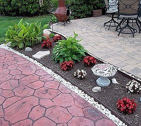 garden mulch beds mulch washing away drainage solution for patio, decks, landscape, outdoor living, patio, pool designs, After another view again