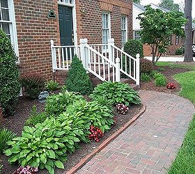 garden mulch beds mulch washing away drainage solution for patio, decks, landscape, outdoor living, patio, pool designs, Pic of front garden area so far