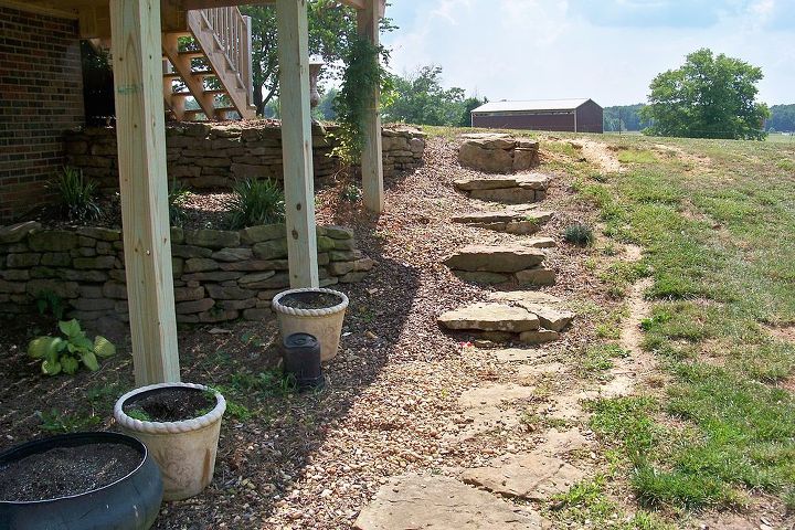 q need landscaping suggestions for the area under and around my deck i had a stone, decks, landscape