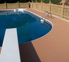 pool decks in the metro atlanta area can really improve with a couple coats of this, decks, outdoor living, pool designs, A really nice non slip coating very flexible material
