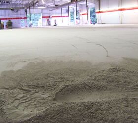 featured photos, Big floor grinders leave these piles of dust debris in their wake