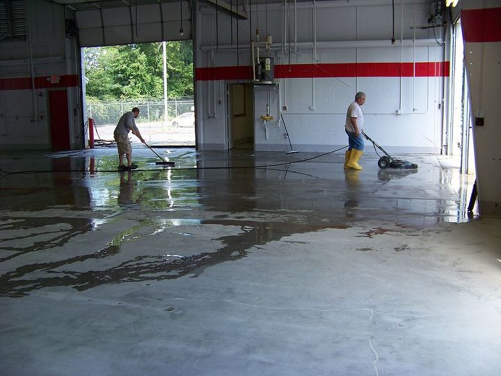 update of the 13 000 sf fiat dealership on peachtree industrial rd here are a few, Pressure Washers and Surface Cleaners made quick work of the latent dust and floor debris