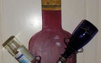 Wine bottle shape I cut out and turned into a wine bottle holder