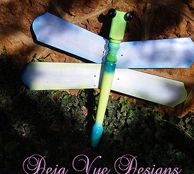 dragonfly from a table leg and ceiling fan blades, crafts