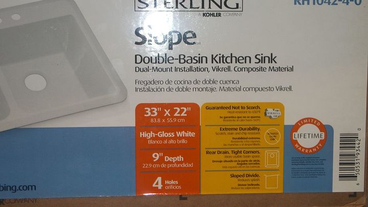 alternatives to stain sinks, Vikrell sink box notice the language