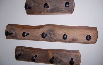 Rustic look coat racks I made from recycled materials