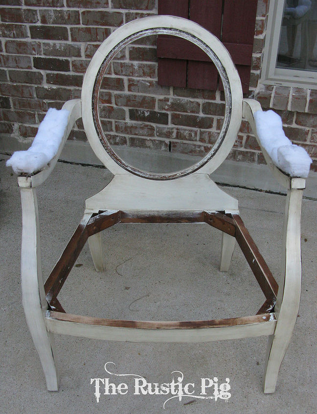 a diy french grain sack chair, painted furniture, rustic furniture