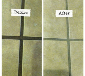 the best way to clean grout ever, cleaning tips, tiling, Before and After using the Grout GrimeBuster 3000