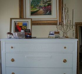 new to me master bedroom furniture, painted furniture, Dresser with new coat of paint Awaiting distressing