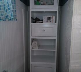 redoing bathroom floor and walls, bathroom ideas, home improvement, New storage