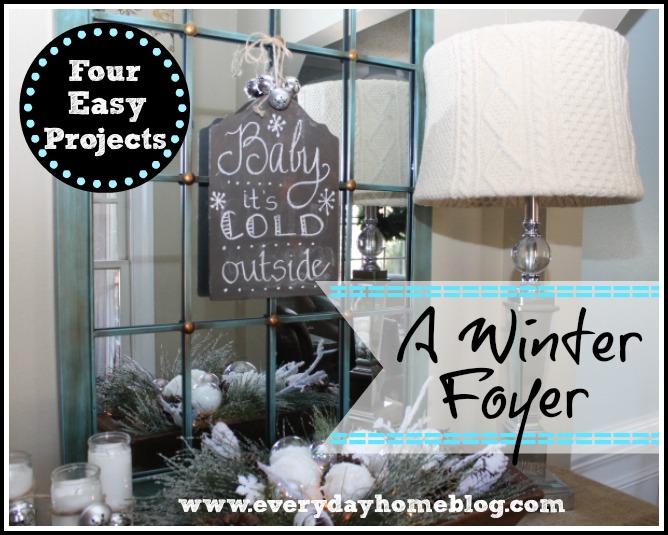 four easy diy winter projects, chalkboard paint, crafts, seasonal holiday decor, Four easy projects a pretty Winter look and feel