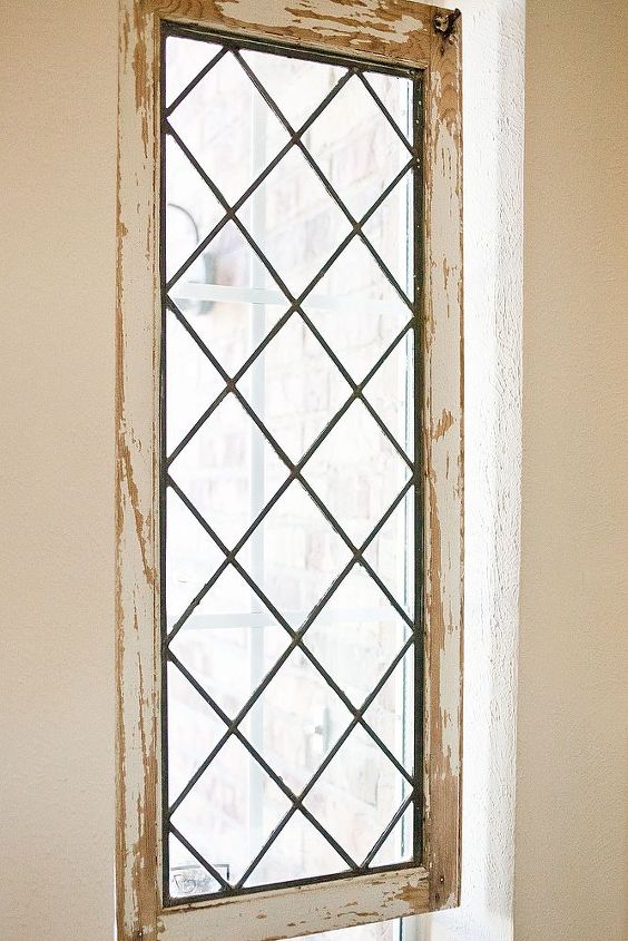 entryways, foyer, home decor, I love using vintage windows to add character to our builder grade home