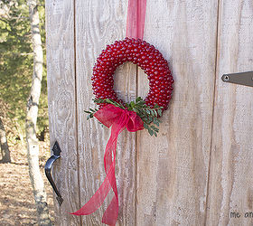 everlasting cranberry wreath, crafts, seasonal holiday decor, wreaths, Everlasting Cranberry Wreath