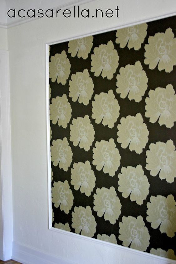 do you have a large blank wall that needs dressing up, crafts, home decor, wall decor, Then wallpaper inside the frame