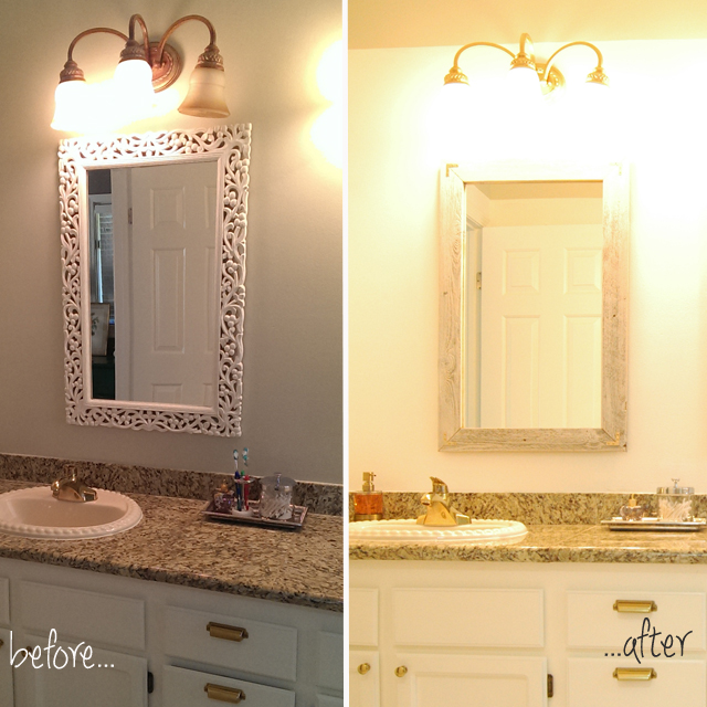 reclaimed fence vanity mirrors, diy, repurposing upcycling, Before and After