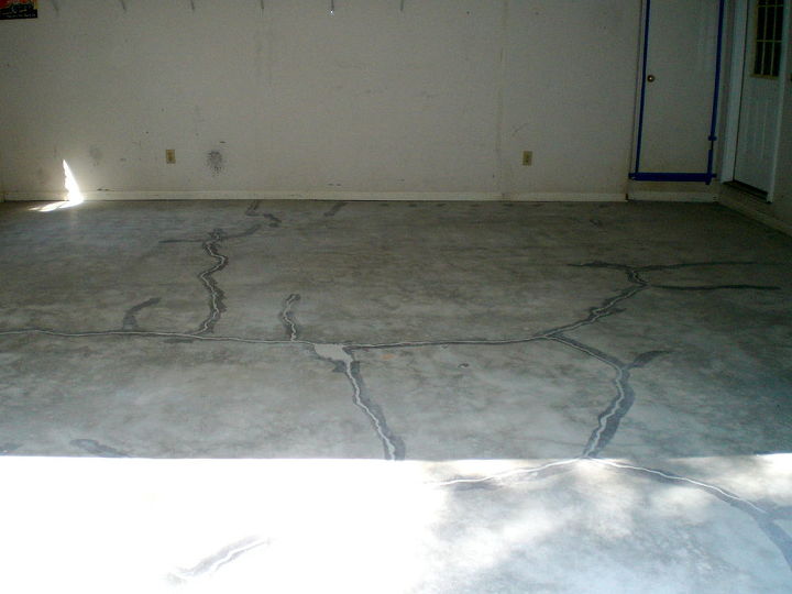 featured photos, This is what the room looked like after prep Note the crack patching needed to clean up the floor