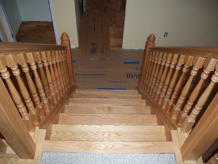 nuevas escaleras y barandillas de roble