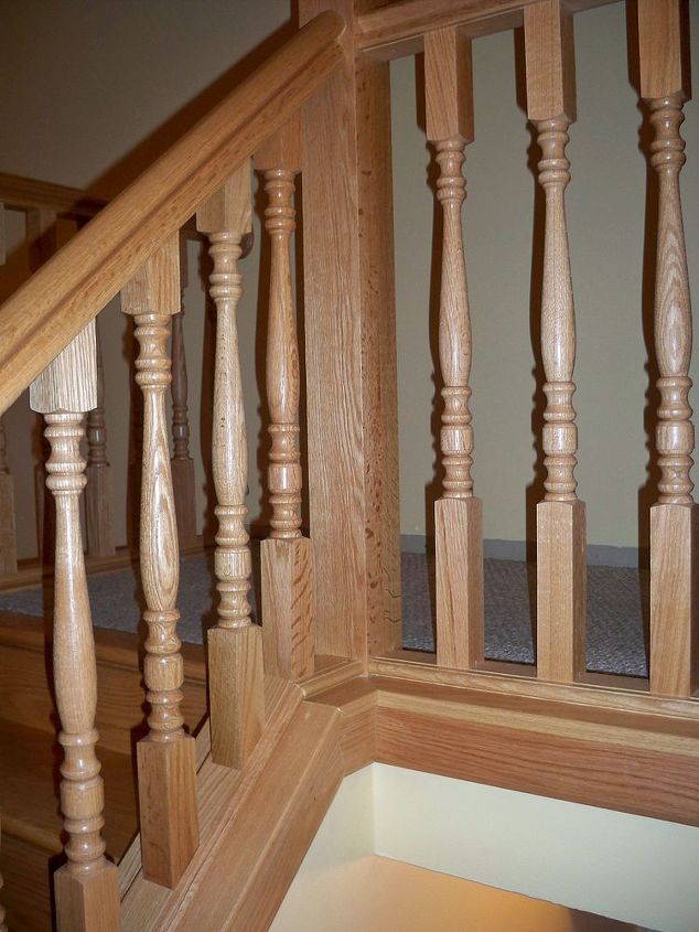 novas escadas e grades de carvalho