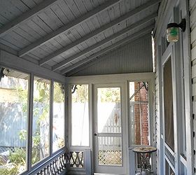folk victorian porch enclosure, curb appeal, outdoor living, porches, The interior of the porch