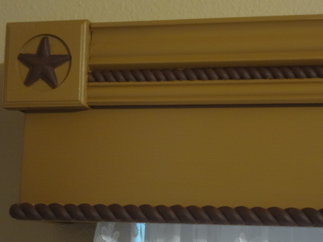 finished project of cornice boards for home office, home decor, window treatments