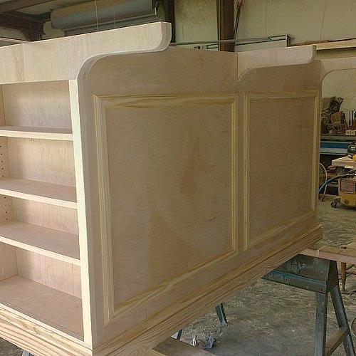 kitchen island made from 3 4 birch plywood and 1 oak board top, diy, kitchen design, kitchen island, woodworking projects, Backside