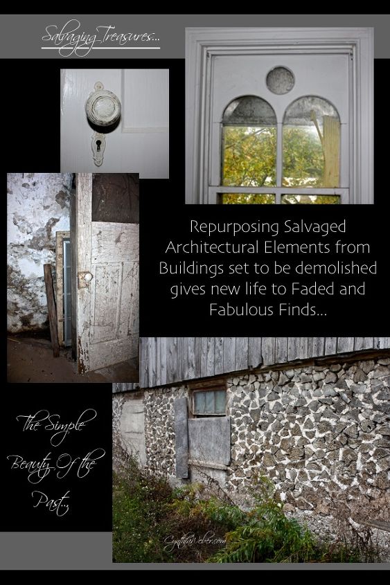 salvaging treasures to save them from demolition, repurposing upcycling