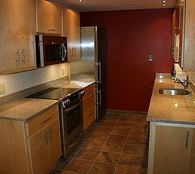 small kitchen condo renovation, home decor, kitchen design, shelving ideas, close up to the condo galley kitche