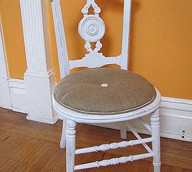 french country chairs with burlap seat, painted furniture, After