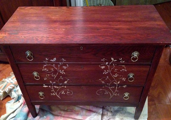 updated chest of drawers, painted furniture