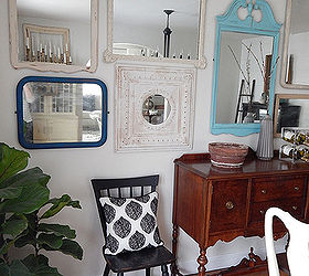 vintage mirror gallery wall, home decor