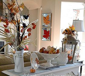 a simple and free fall vignette, seasonal holiday decor, Happy Fall